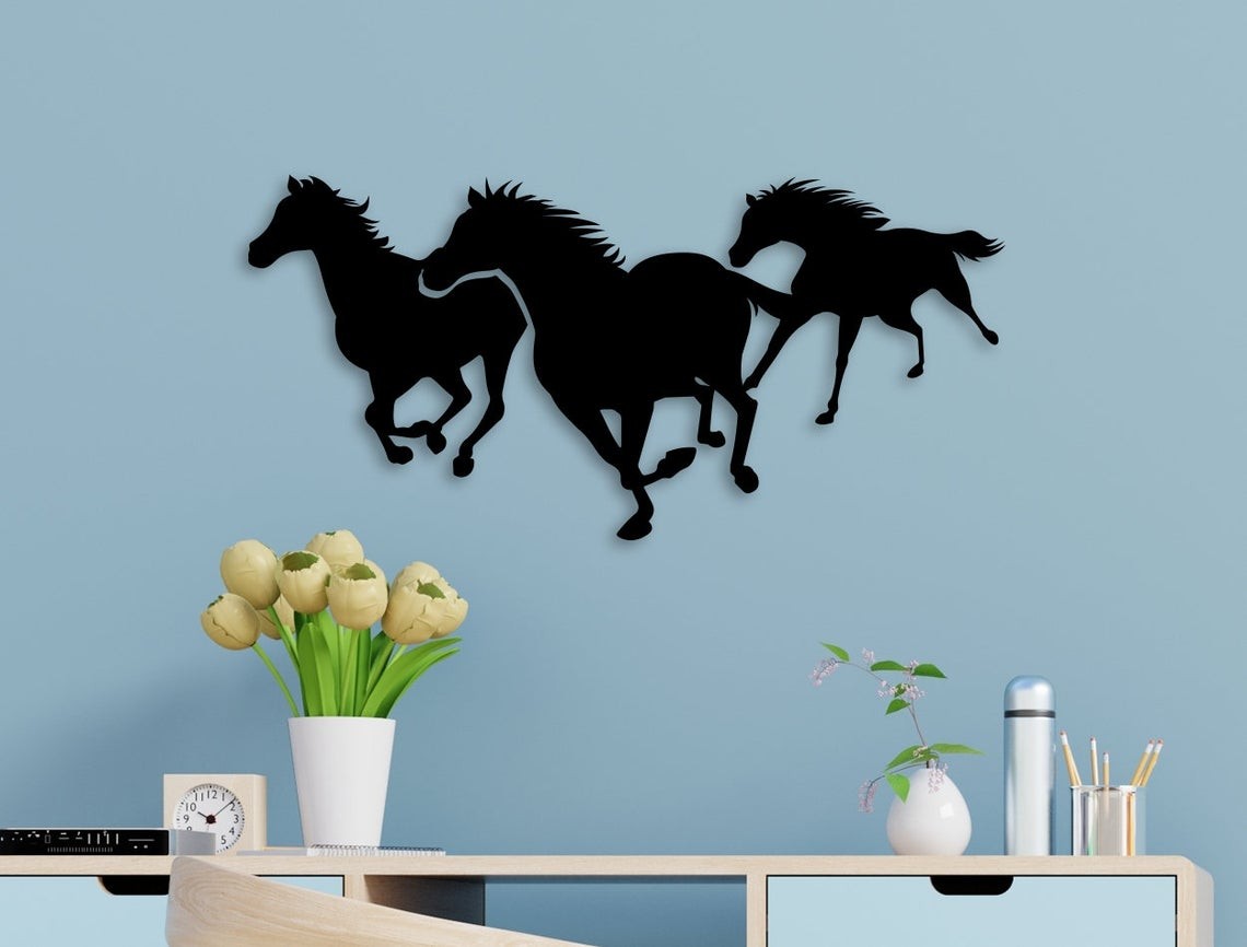 Running horses wall decor/wall art