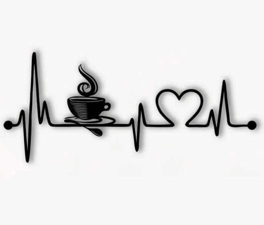 Caffeine Cadence: Heartbeat of Coffee Wall Art