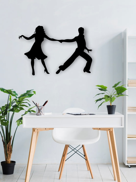 Harmonious Steps: Dancing Couple Wall Art